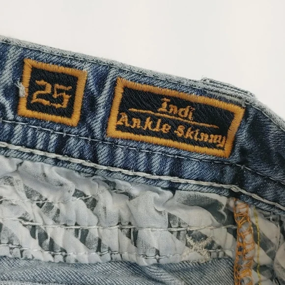 Rock Revival Indi Skinny Blue Jeans Size 25 - Picture 8 of 11